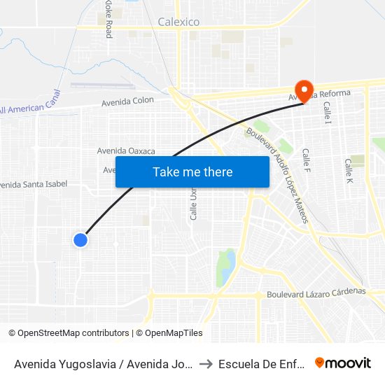 Avenida Yugoslavia / Avenida Jordania Norte to Escuela De Enfermeria map