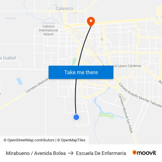 Mirabueno / Avenida Bolea to Escuela De Enfermeria map