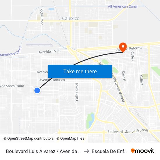 Boulevard Luis Álvarez / Avenida Tierra Blanca to Escuela De Enfermeria map
