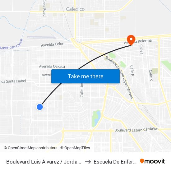 Boulevard Luis Álvarez / Jordania Norte to Escuela De Enfermeria map