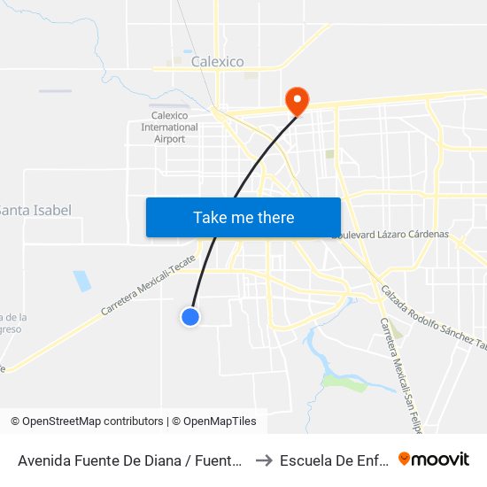 Avenida Fuente De Diana / Fuente De La Alegría to Escuela De Enfermeria map