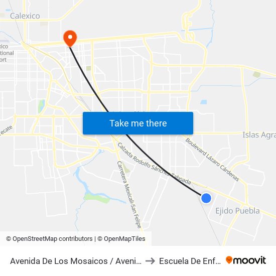 Avenida De Los Mosaicos / Avenida Chiquihuite to Escuela De Enfermeria map