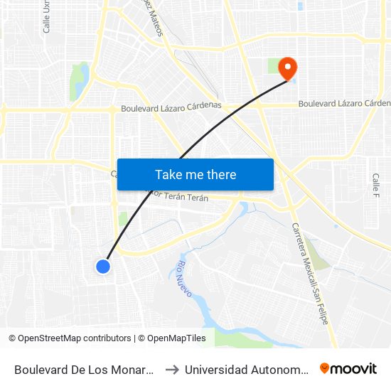 Boulevard De Los Monarcas / Avenida Sedano to Universidad Autonoma De Baja California map