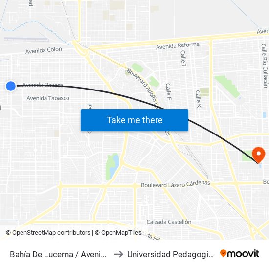 Bahía De Lucerna / Avenida El Rosario to Universidad Pedagogica Nacional map