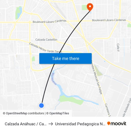 Calzada Anáhuac / Capileiro to Universidad Pedagogica Nacional map