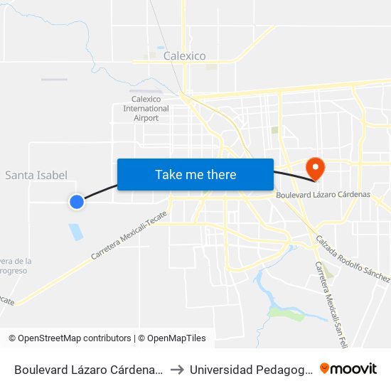 Boulevard Lázaro Cárdenas / San Ramón to Universidad Pedagogica Nacional map