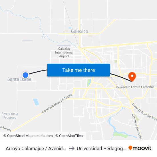 Arroyo Calamajue / Avenida El Portezuelo to Universidad Pedagogica Nacional map