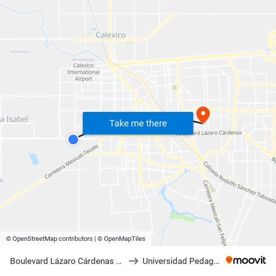 Boulevard Lázaro Cárdenas / Avenida Yugoslavia to Universidad Pedagogica Nacional map