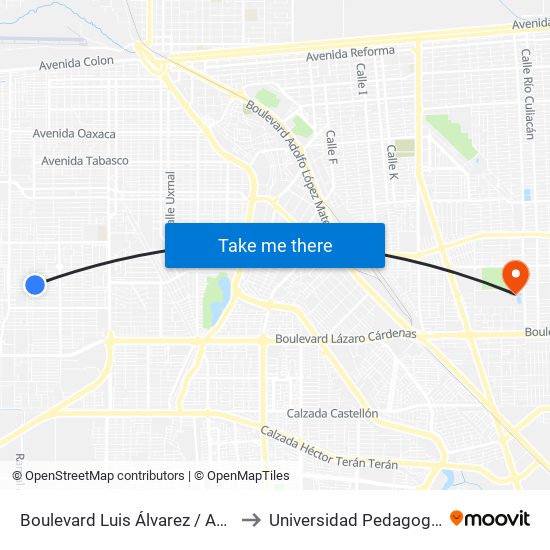 Boulevard Luis Álvarez / Avenida Rumania to Universidad Pedagogica Nacional map