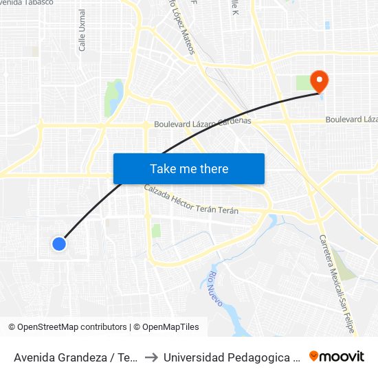 Avenida Grandeza / Tenacidad to Universidad Pedagogica Nacional map