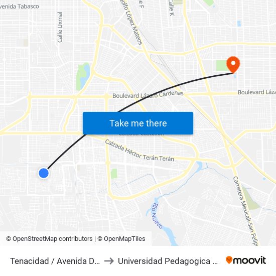 Tenacidad / Avenida Decisión to Universidad Pedagogica Nacional map