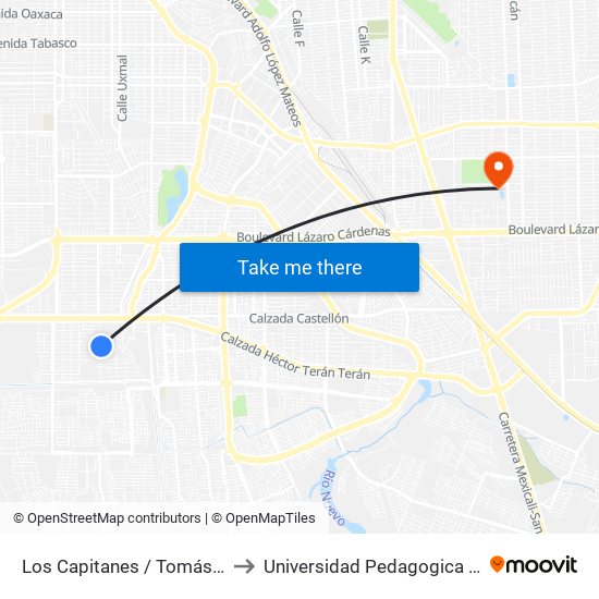 Los Capitanes / Tomás Pantoja to Universidad Pedagogica Nacional map