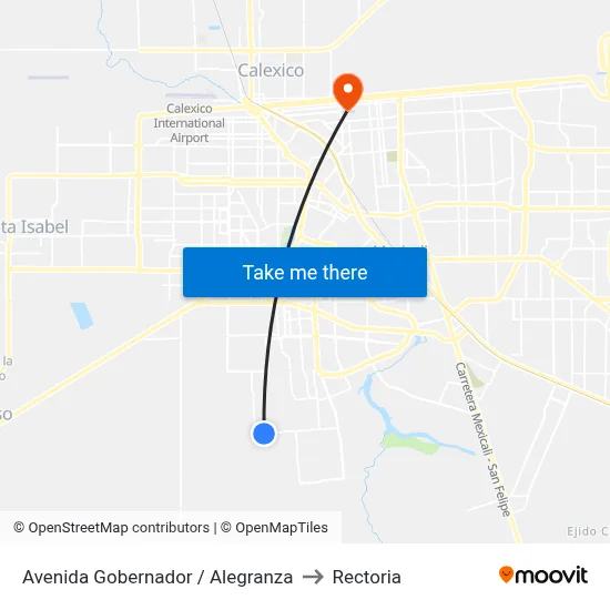 Avenida Gobernador / Alegranza to Rectoria map