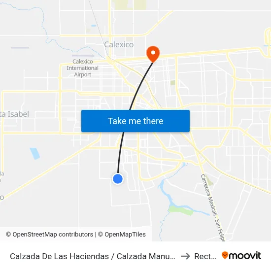Calzada De Las Haciendas / Calzada Manuel Gómez Morín to Rectoria map