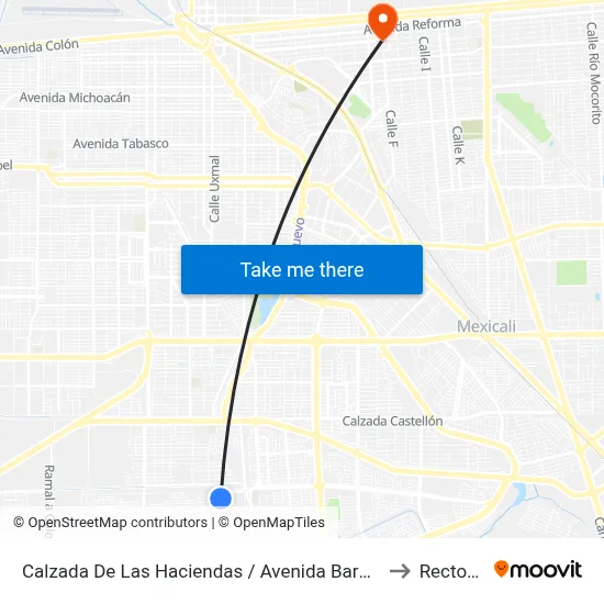 Calzada De Las Haciendas / Avenida Barcino to Rectoria map