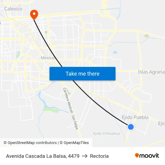 Avenida Cascada La Balsa, 4479 to Rectoria map