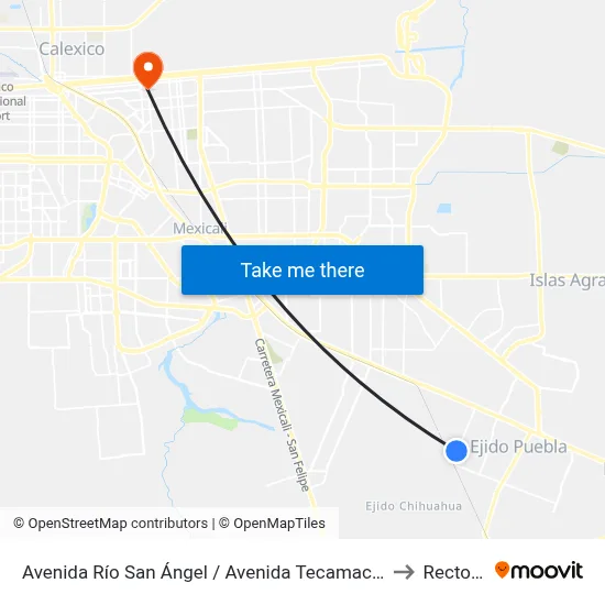 Avenida Río San Ángel / Avenida Tecamachalco to Rectoria map