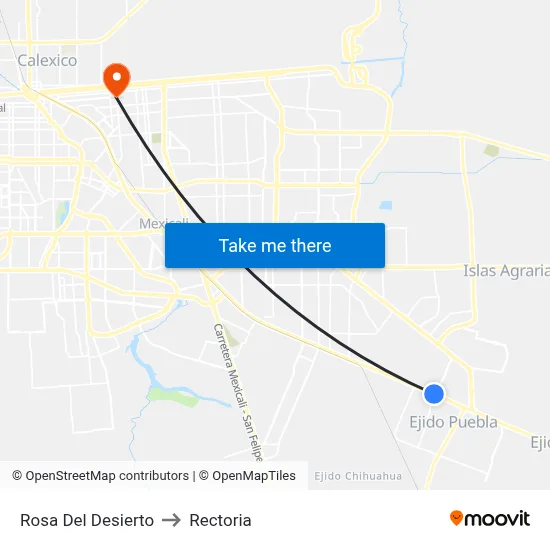 Rosa Del Desierto to Rectoria map