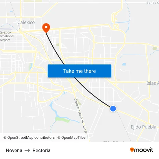 Novena to Rectoria map