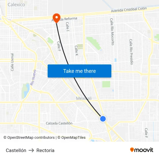 Castellón to Rectoria map