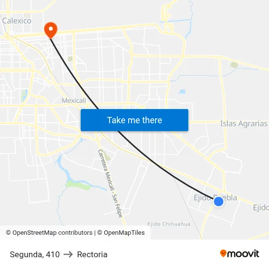Segunda, 410 to Rectoria map