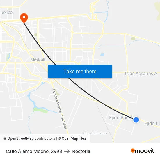 Calle Álamo Mocho, 2998 to Rectoria map