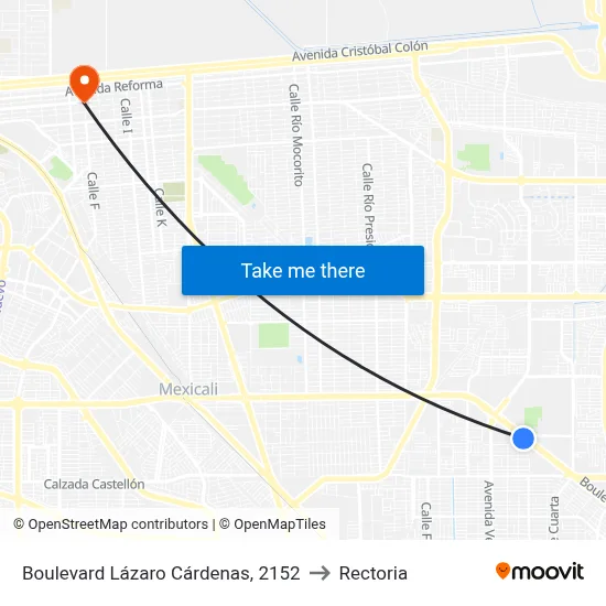 Boulevard Lázaro Cárdenas, 2152 to Rectoria map