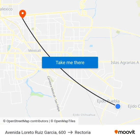 Avenida Loreto Ruiz Garcia, 600 to Rectoria map
