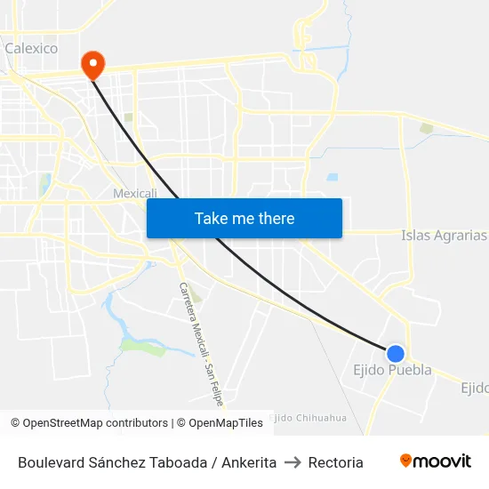 Boulevard Sánchez Taboada / Ankerita to Rectoria map