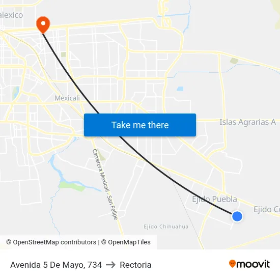 Avenida 5 De Mayo, 734 to Rectoria map