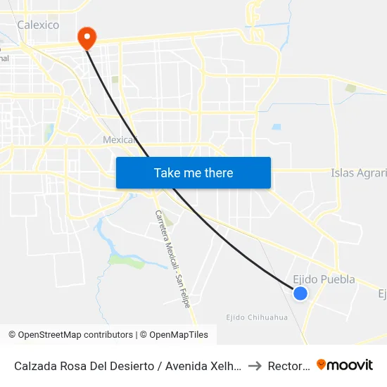 Calzada Rosa Del Desierto / Avenida Xelhua to Rectoria map