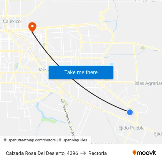 Calzada Rosa Del Desierto, 4396 to Rectoria map