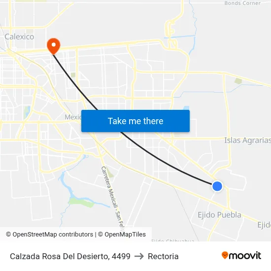 Calzada Rosa Del Desierto, 4499 to Rectoria map
