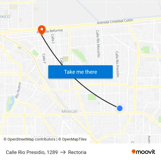 Calle Rio Presidio, 1289 to Rectoria map