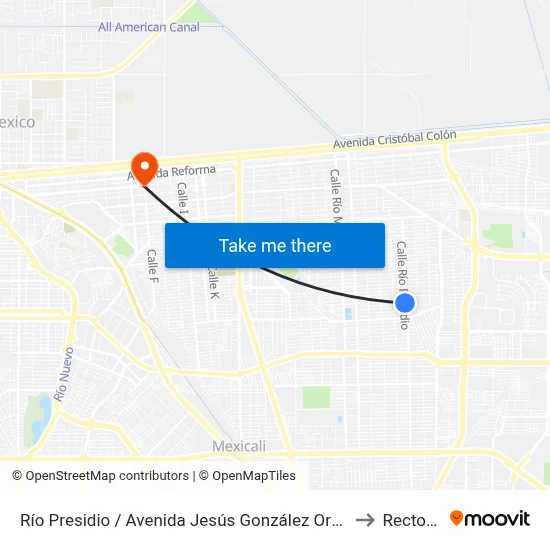 Río Presidio / Avenida Jesús González Ortega to Rectoria map