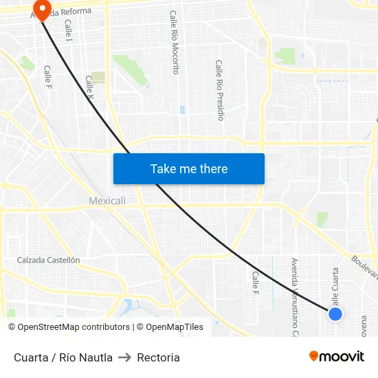 Cuarta / Río Nautla to Rectoria map