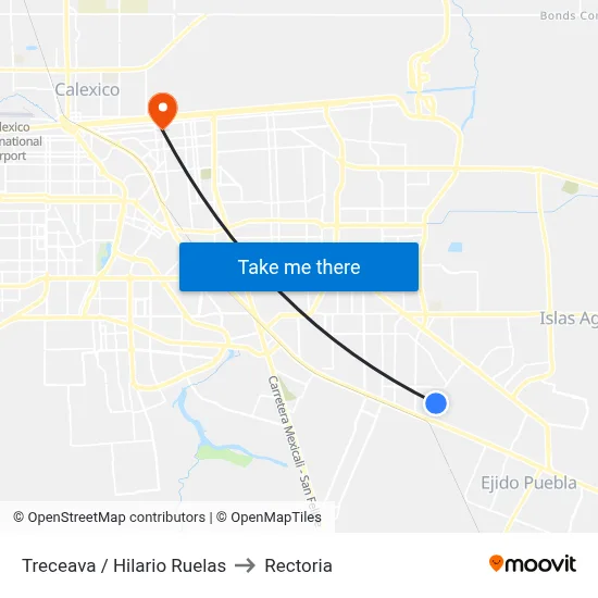 Treceava / Hilario Ruelas to Rectoria map