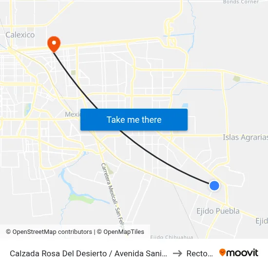 Calzada Rosa Del Desierto / Avenida Sanidina to Rectoria map