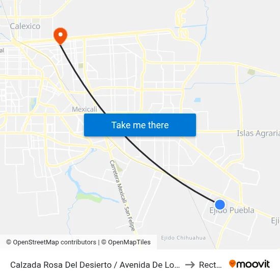Calzada Rosa Del Desierto / Avenida De Los Mosaicos to Rectoria map
