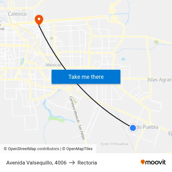 Avenida Valsequillo, 4006 to Rectoria map