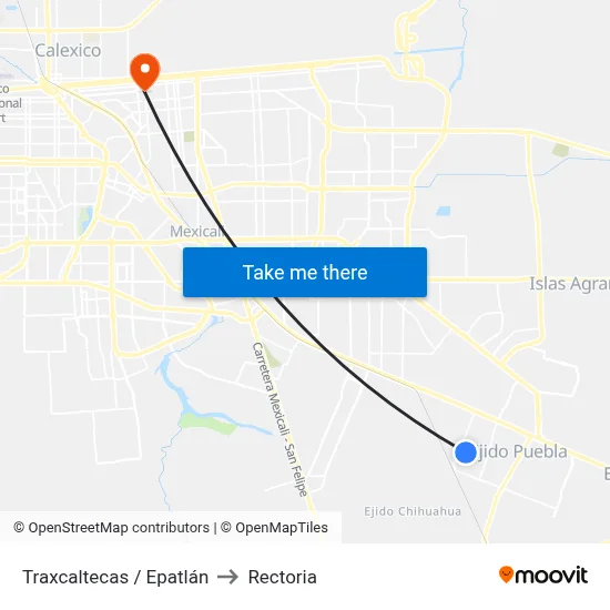 Traxcaltecas / Epatlán to Rectoria map