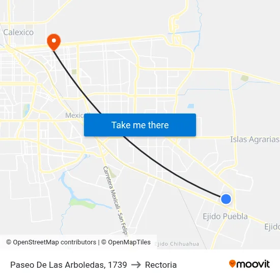 Paseo De Las Arboledas, 1739 to Rectoria map