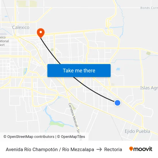Avenida Río Champotón / Río Mezcalapa to Rectoria map
