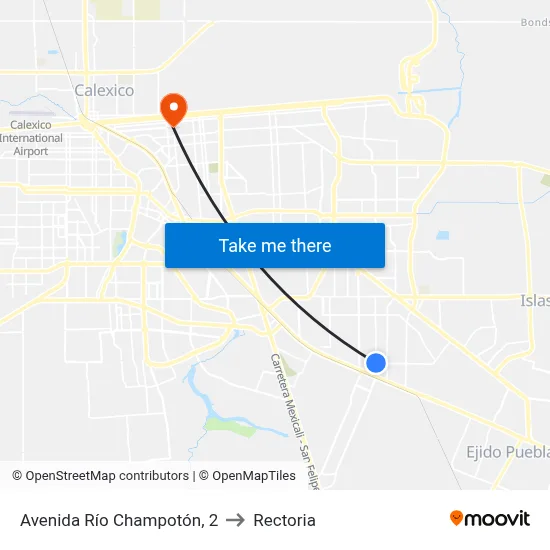 Avenida Río Champotón, 2 to Rectoria map