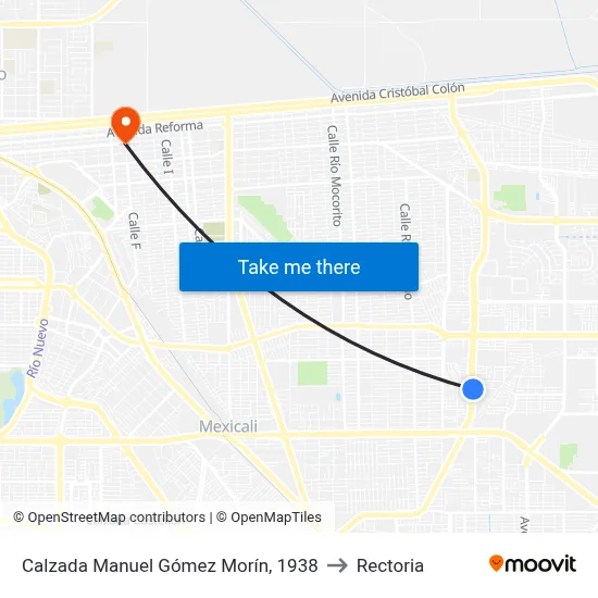 Calzada Manuel Gómez Morín, 1938 to Rectoria map