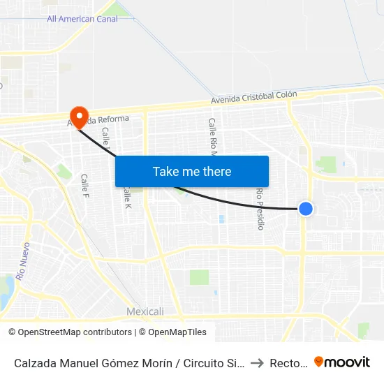 Calzada Manuel Gómez Morín / Circuito Siglo XXI to Rectoria map