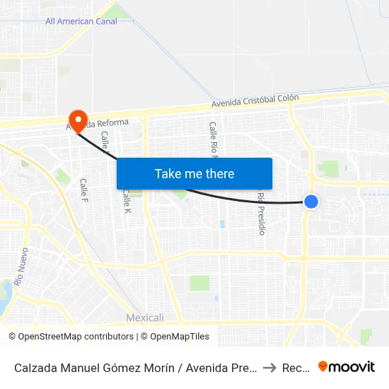 Calzada Manuel Gómez Morín / Avenida Presidente Gómez Farías to Rectoria map