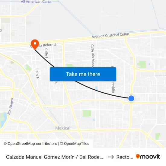 Calzada Manuel Gómez Morín / Del Rodeo Norte to Rectoria map