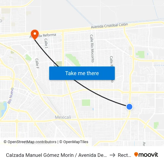 Calzada Manuel Gómez Morín / Avenida De Los Insurgentes to Rectoria map