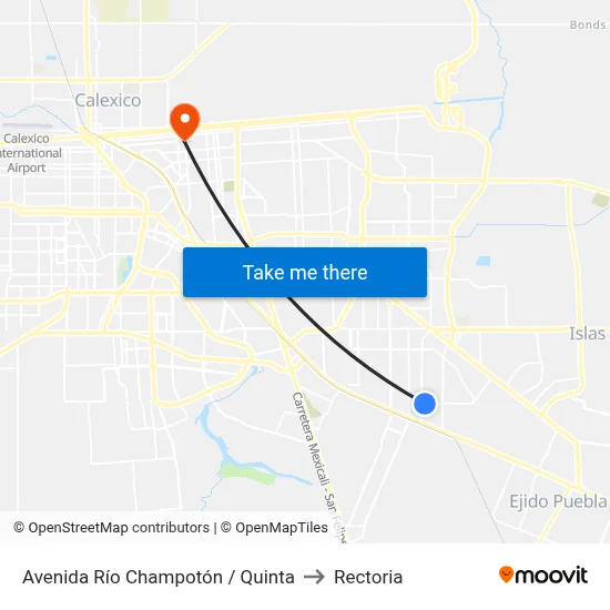 Avenida Río Champotón / Quinta to Rectoria map